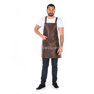 1559 DELANTAL CON PETO ARABIA CHOCOLATE - Imagen 1