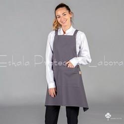 1574 DELANTAL CON PETO GRIS MARENGO - Imagen 1
