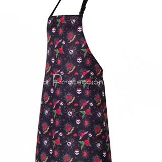 1592 DELANTAL CON PETO TATTOO - Imagen 1