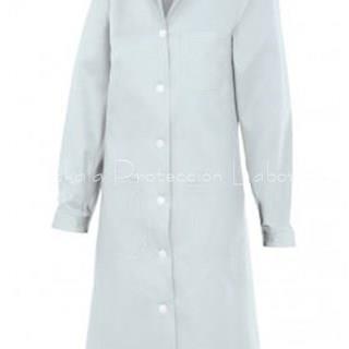 908 BATA BLANCA LARGA BOTONES - Imagen 1