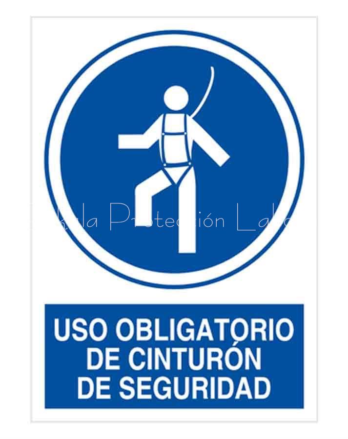 Señal obligatorio el uso de cinturón - SEÑALES DE OBLIGACIÓN