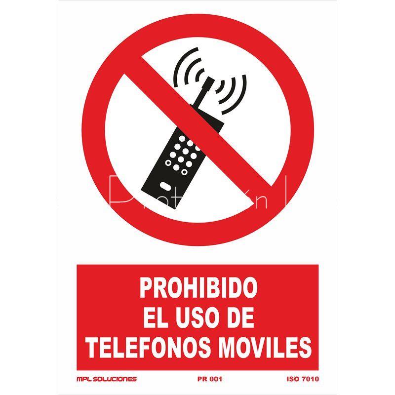 Señal prohibido el uso de teléfonos móviles - SEÑALES DE PROHIBICIÓN